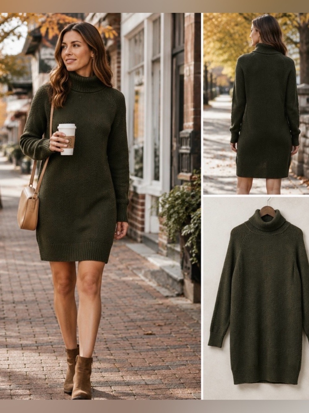 PrAna Sangria Fields Wool Blend Evergreen Womenโs Turtleneck Sweater Sz M